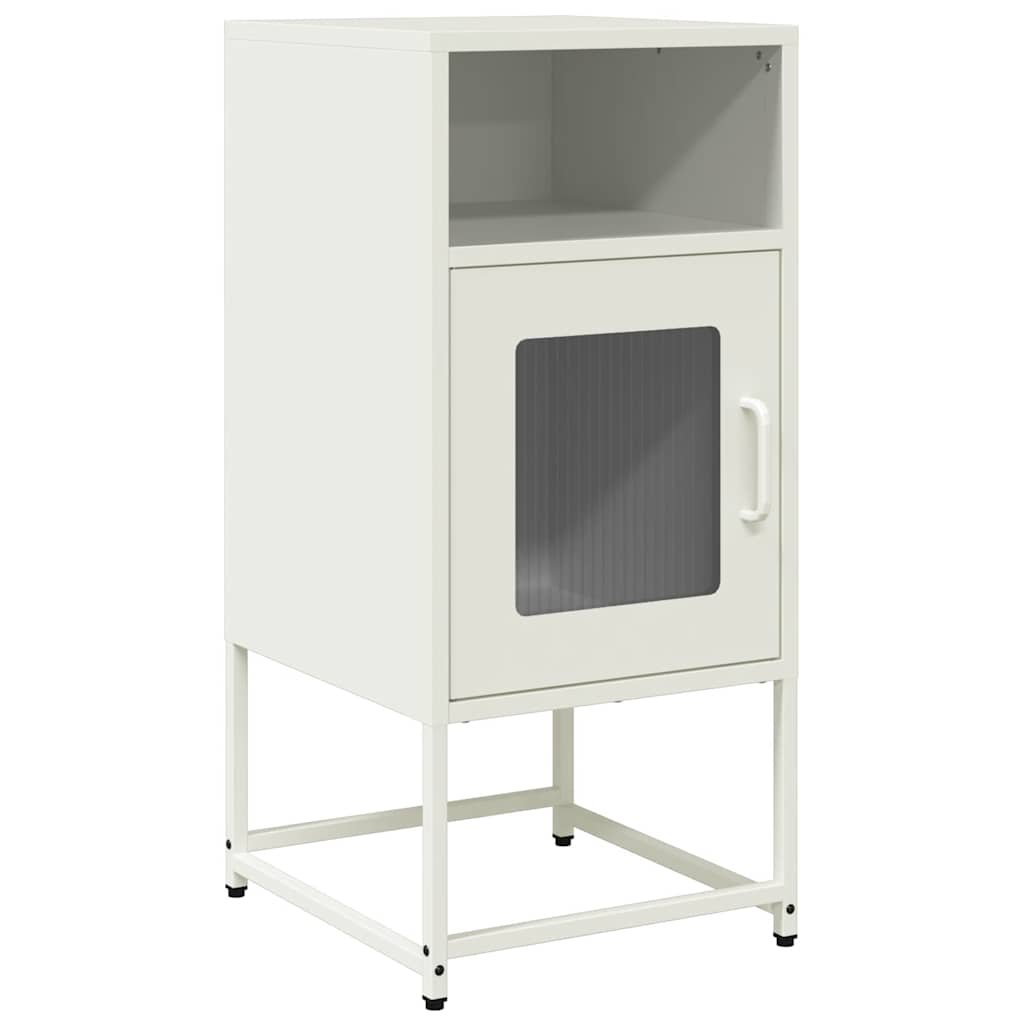 Κομοδίνο λευκό 36x39x78 cm από χάλυβα ψυχρής έλασης