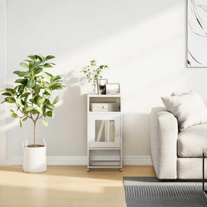 Κομοδίνο λευκό 36x39x78 cm από χάλυβα ψυχρής έλασης