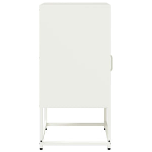 Κομοδίνο λευκό 36x39x78 cm από χάλυβα ψυχρής έλασης