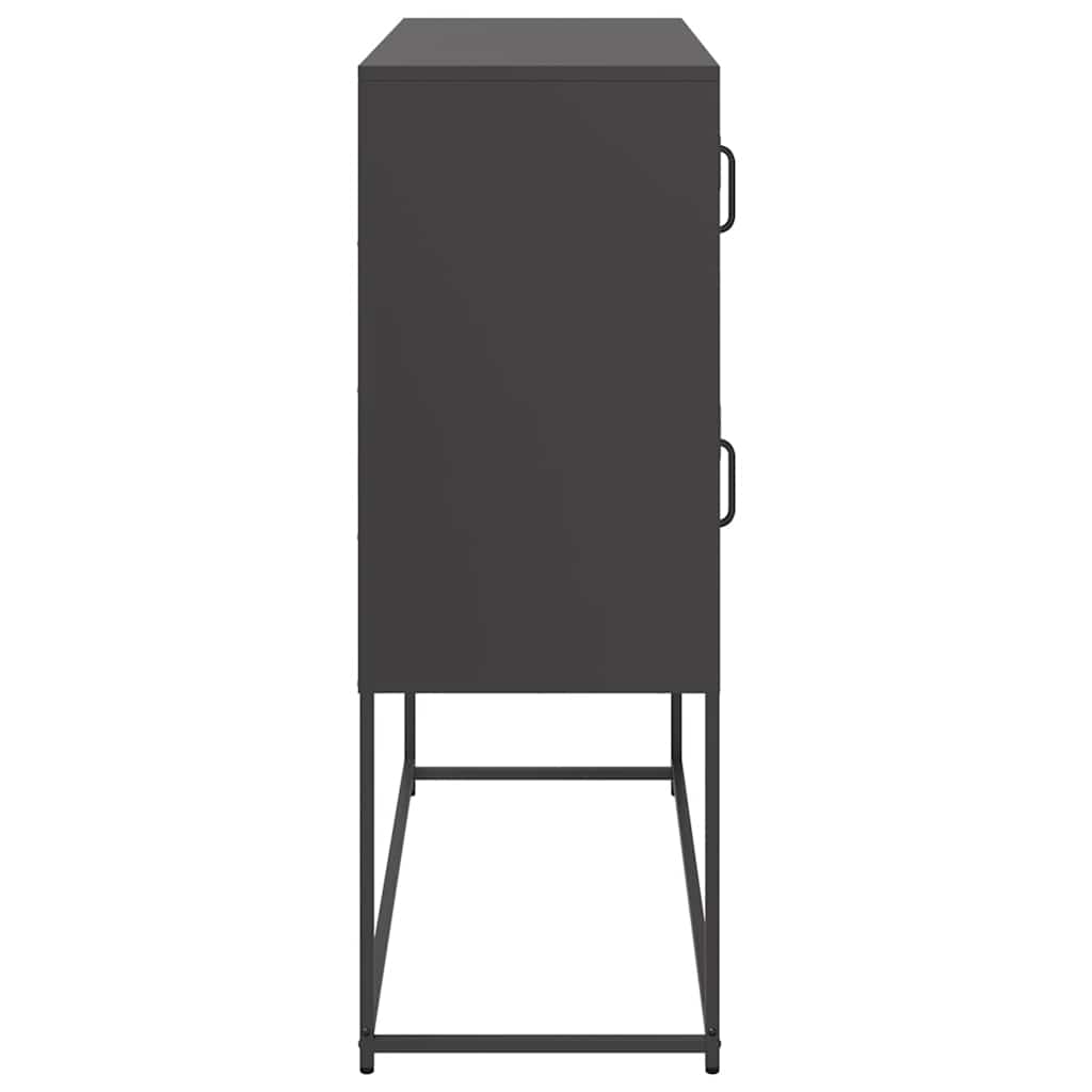 Ντουλάπι Μαύρο 100,5x39x107 εκ. από Χάλυβα Ψυχρής Έλασης