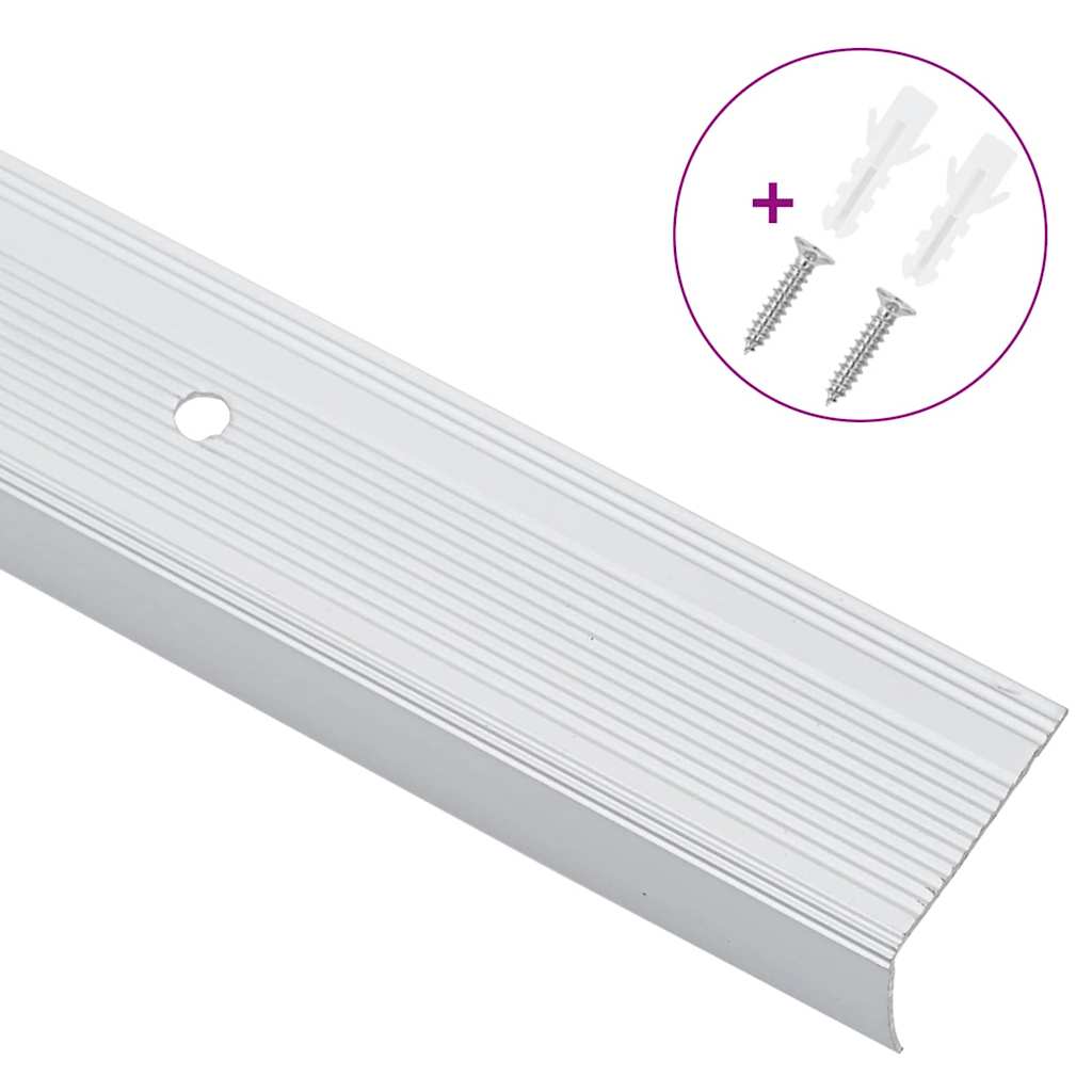 Προστατευτικά ακμών σκάλας 10 pcs Ασημί 67 x 3.5 x 3 εκ.