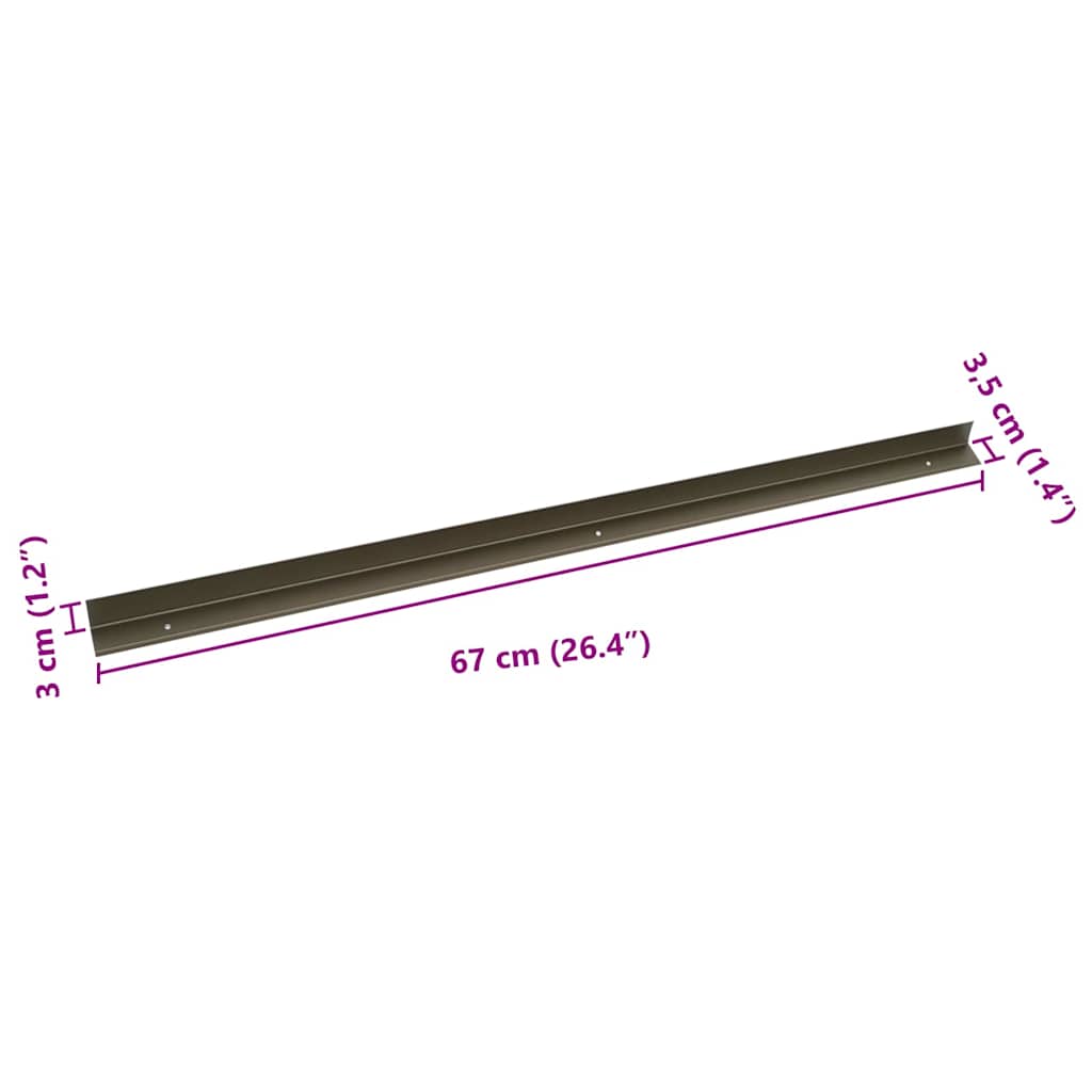 Προστατευτικά ακμών σκάλας 10 pcs Μπρονζέ 67 x 3.5 x 3 εκ.