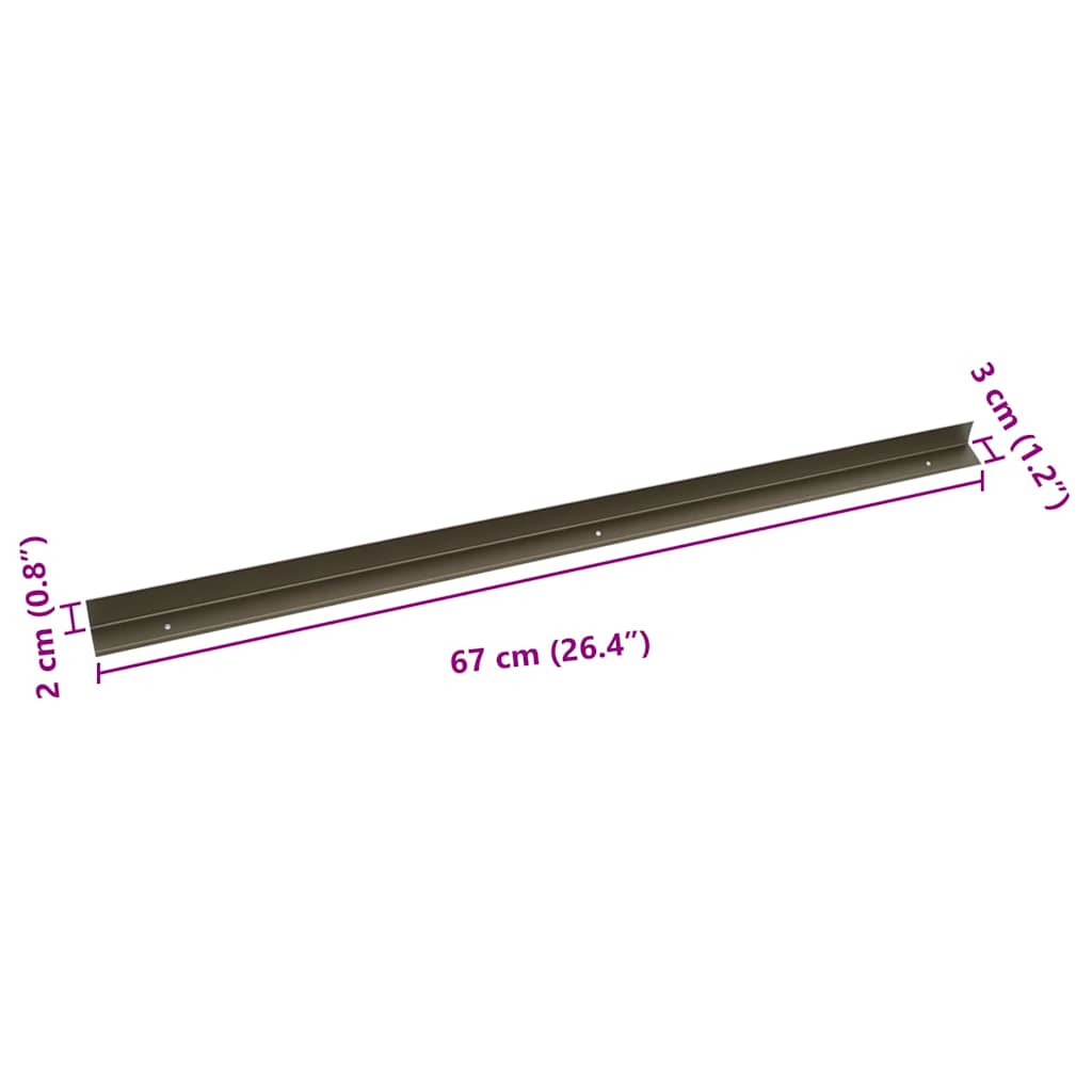 Προστατευτικά ακμών σκάλας 10 pcs Μπρονζέ 67 x 3 x 2 εκ.