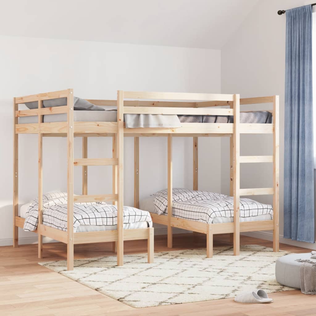 Σκελετός Τριπλής Κουκέτας 140x200/70x140 εκ. Μασίφ Πεύκο