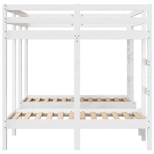 Σκελετός Τριπλής Κουκέτας Λευκός 140x200/70x140 εκ. Μασίφ Πεύκο