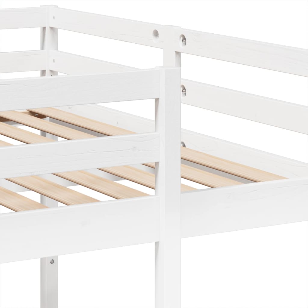 Σκελετός Τριπλής Κουκέτας Λευκός 140x200/70x140 εκ. Μασίφ Πεύκο