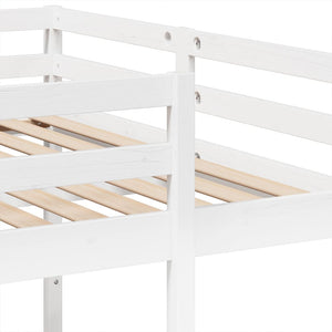 Σκελετός Τριπλής Κουκέτας Λευκός 140x200/70x140 εκ. Μασίφ Πεύκο