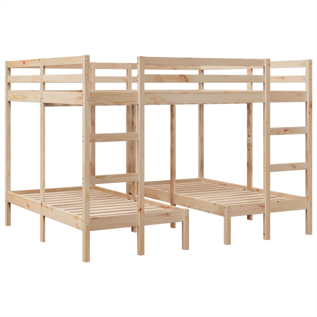 Σκελετός Τριπλής Κουκέτας 160x200/80x160 εκ. Μασίφ Πεύκο