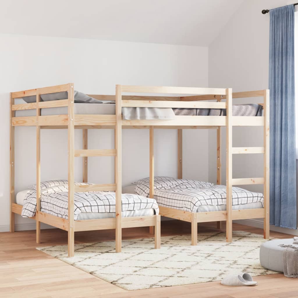 Σκελετός Τριπλής Κουκέτας 160x200/80x160 εκ. Μασίφ Πεύκο