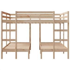 Σκελετός Τριπλής Κουκέτας 160x200/80x160 εκ. Μασίφ Πεύκο