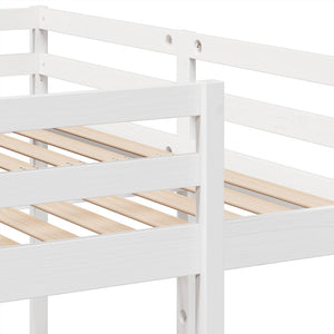 Σκελετός Τριπλής Κουκέτας Λευκός 160x200/80x160 εκ. Μασίφ Πεύκο