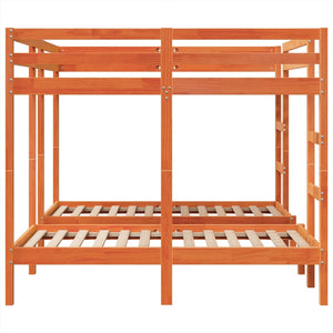 Σκελετός Τριπλής Κουκέτας Καφέ 160x200/80x160 εκ. Μασίφ Πεύκο