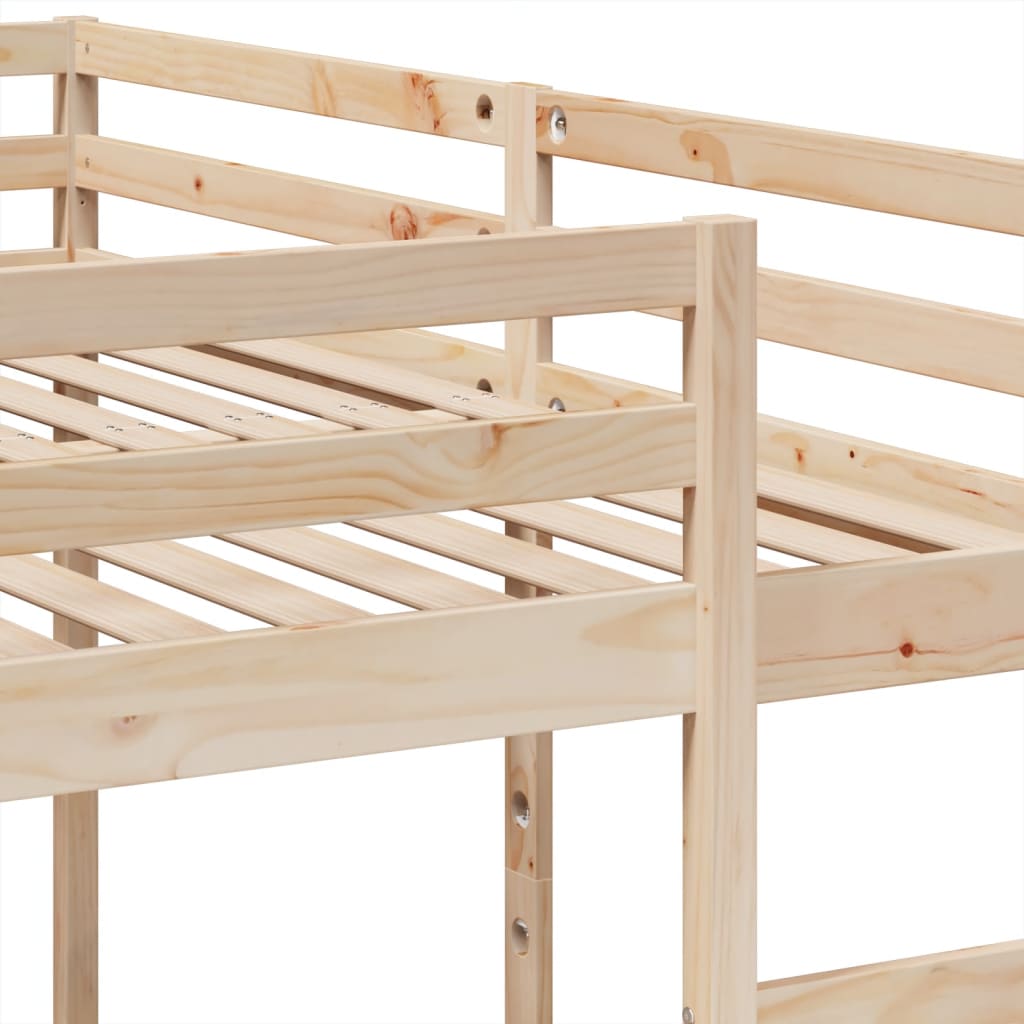 Σκελετός Τριπλής Κουκέτας 200x200/80x200 εκ. Μασίφ Πεύκο - Pakobazaar