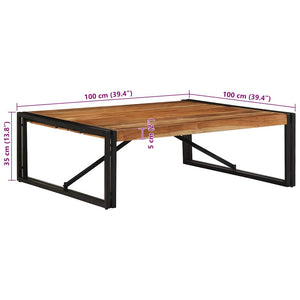 Τραπεζάκι σαλονιού 100x100x35 cm μασίφ ξύλο ακακίας - Pakobazaar