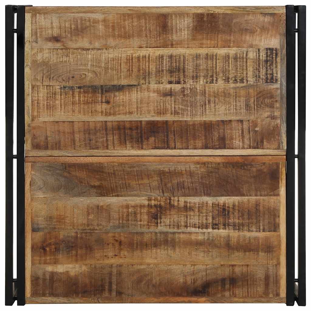 Τραπεζάκι σαλονιού 80x80x35 cm Στερεό ακατέργαστο ξύλο Mango - Pakobazaar