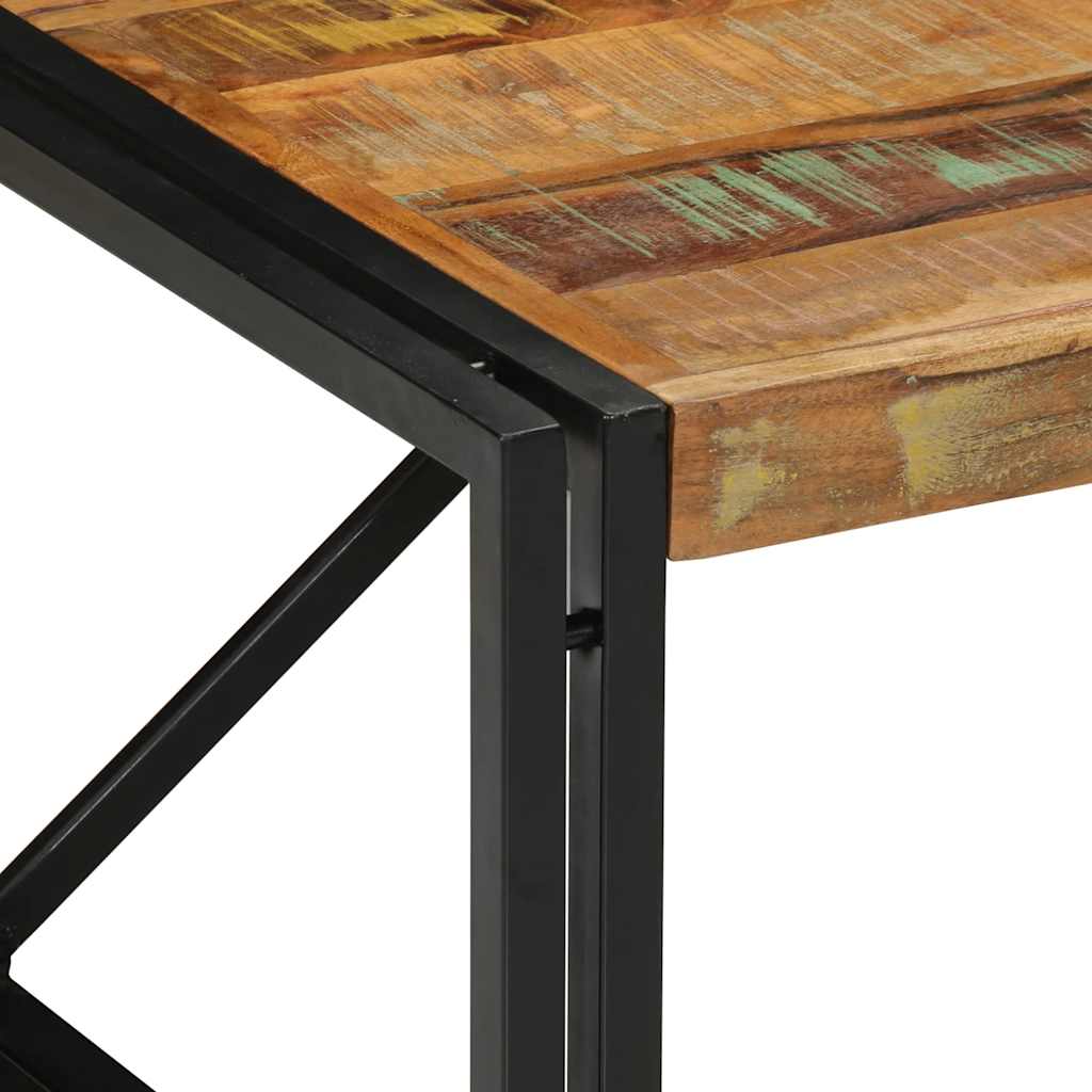 Τραπεζάκι σαλονιού πολύχρωμο 80x80x35cm Ξύλο μασίφ ανακυκλωμένο