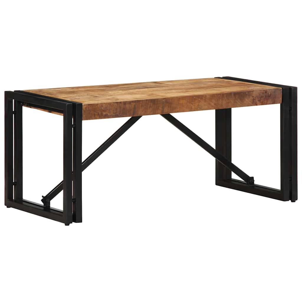 Τραπεζάκι σαλονιού 80x40x35 cm Στερεό ακατέργαστο ξύλο Mango - Pakobazaar
