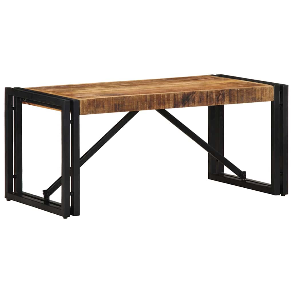 Τραπεζάκι σαλονιού 80x40x35 cm Στερεό ακατέργαστο ξύλο Mango - Pakobazaar