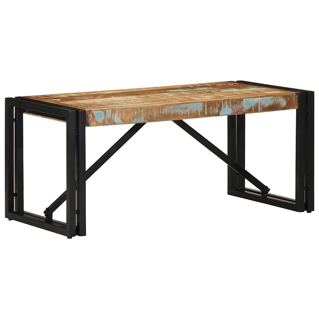 Τραπεζάκι σαλονιού πολύχρωμο 80x40x35cm Ξύλο μασίφ ανακυκλωμένο - Pakobazaar