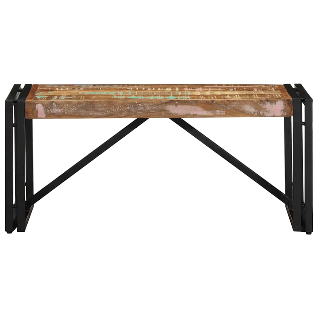Τραπεζάκι σαλονιού πολύχρωμο 80x40x35cm Ξύλο μασίφ ανακυκλωμένο - Pakobazaar