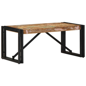 Τραπεζάκι σαλονιού πολύχρωμο 80x40x35cm Ξύλο μασίφ ανακυκλωμένο - Pakobazaar