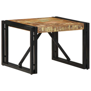 Τραπεζάκι σαλονιού πολύχρωμο 50x50x35cm Ξύλο μασίφ ανακυκλωμένο