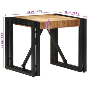 Τραπεζάκι σαλονιού 40x40x35 cm Στερεό ακατέργαστο ξύλο Mango - Pakobazaar