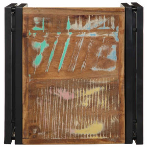Τραπεζάκι σαλονιού πολύχρωμο 40x40x35cm Ξύλο μασίφ ανακυκλωμένο