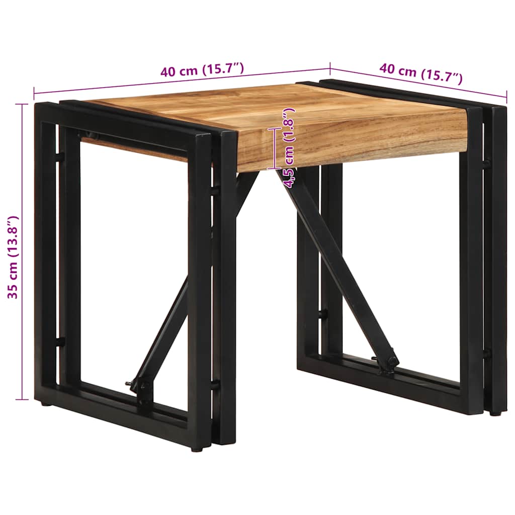 Τραπεζάκι σαλονιού 40x40x35 cm μασίφ ξύλο ακακίας - Pakobazaar