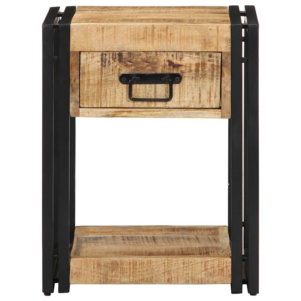 Κομοδίνο 40x35x50 cm Στερεό ακατέργαστο ξύλο Mango - Pakobazaar
