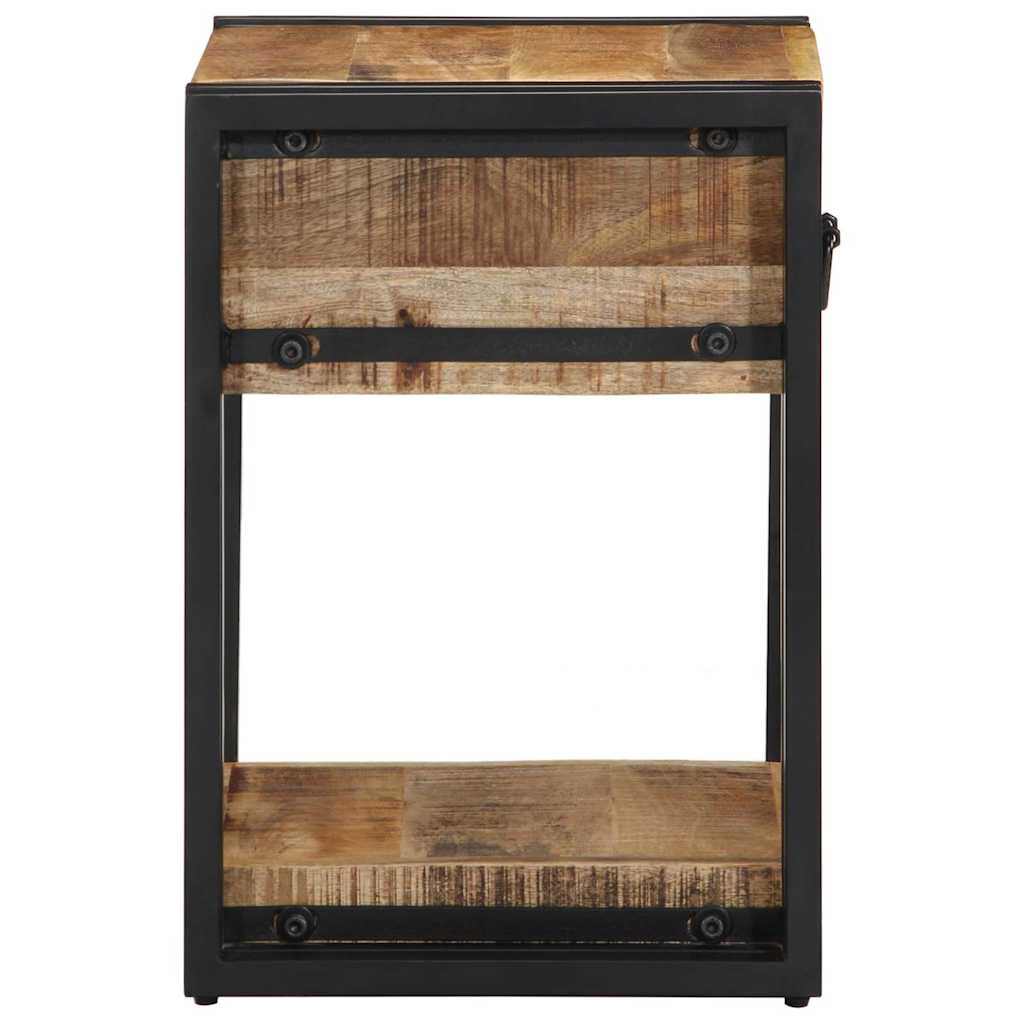 Κομοδίνο 40x35x50 cm Στερεό ακατέργαστο ξύλο Mango - Pakobazaar