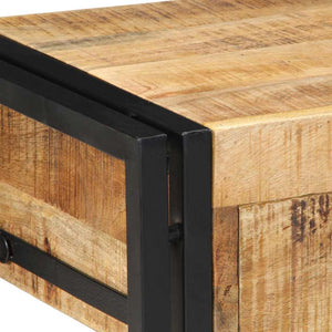 Κομοδίνο 40x35x50 cm Στερεό ακατέργαστο ξύλο Mango - Pakobazaar