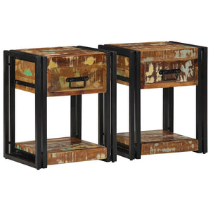 Κομοδίνο με συρτάρι 2 pcs Πολύχρωμο 40 x 35 x 50 εκ. - Pakobazaar