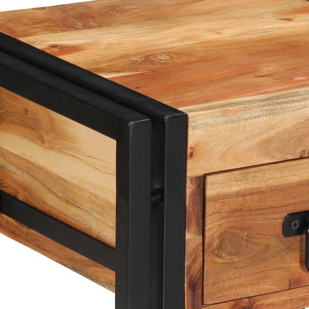 Κομοδίνο 2 pcs Καφέ 40 x 35 x 50 εκ. Μασίφ ξύλο ακακίας - Pakobazaar