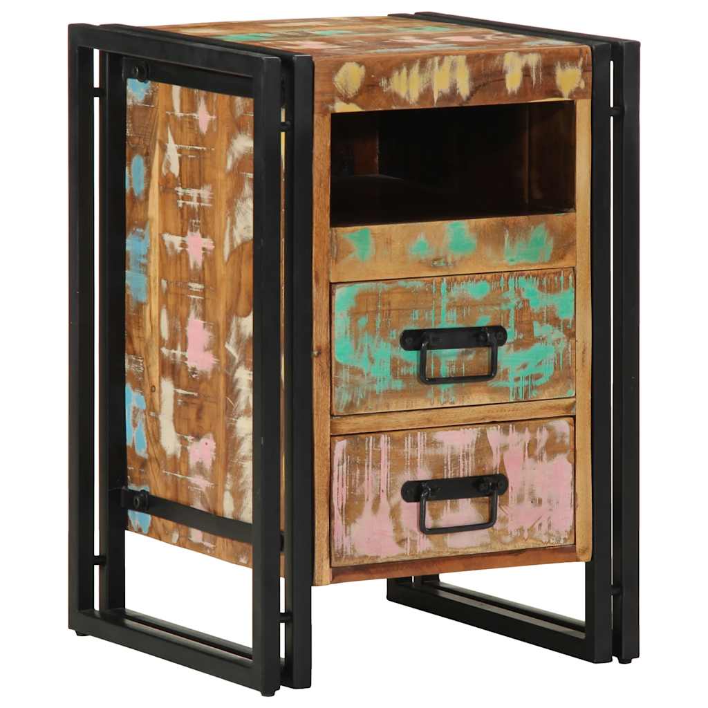 Κομοδίνο 40x40x59 εκ. από Μασίφ Ξύλο Ανακυκλωμένου Ξύλου - Pakobazaar
