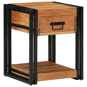 Κομοδίνο με συρτάρι Καφέ 40 x 40 x 50 cm Στερεό Ξύλο Ακακίας