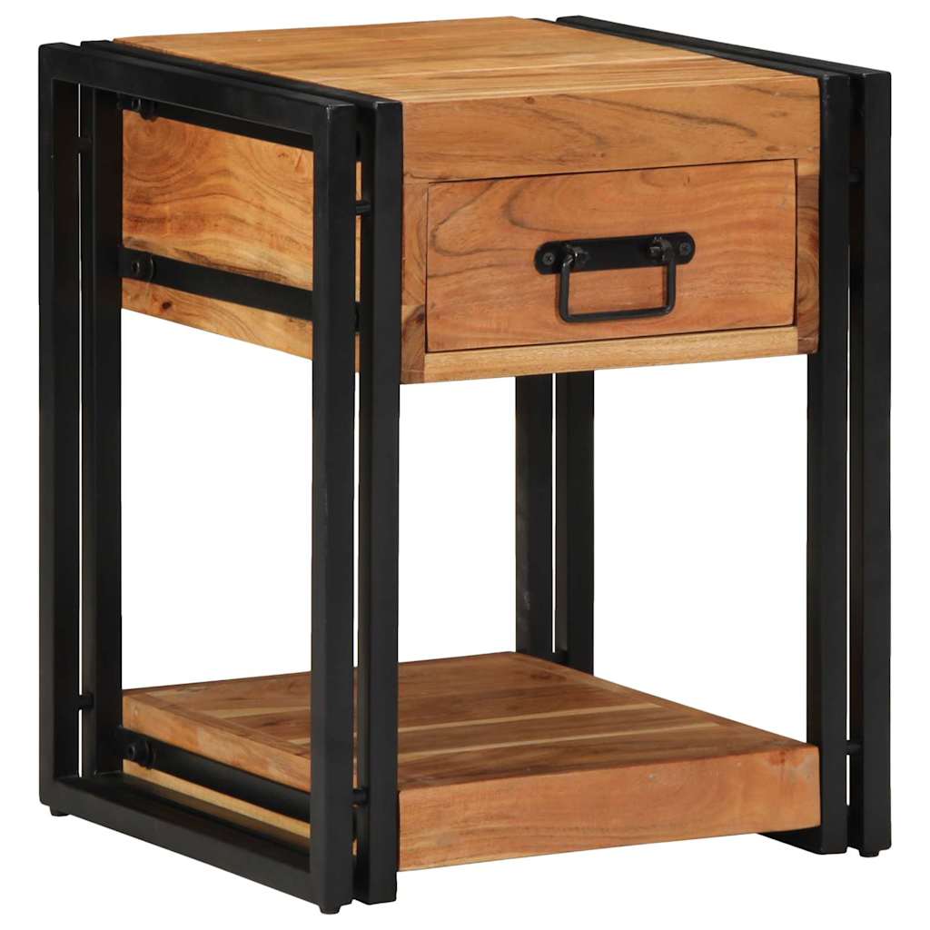 Κομοδίνο 2 pcs Καφέ 40 x 40 x 50 cm Στερεό Ξύλο Ακακίας