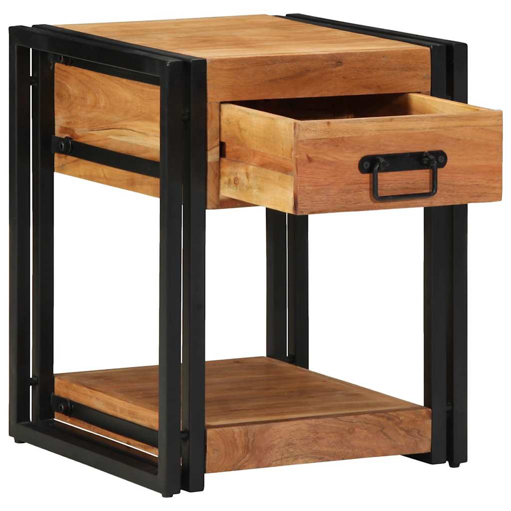 Κομοδίνο 2 pcs Καφέ 40 x 40 x 50 cm Στερεό Ξύλο Ακακίας