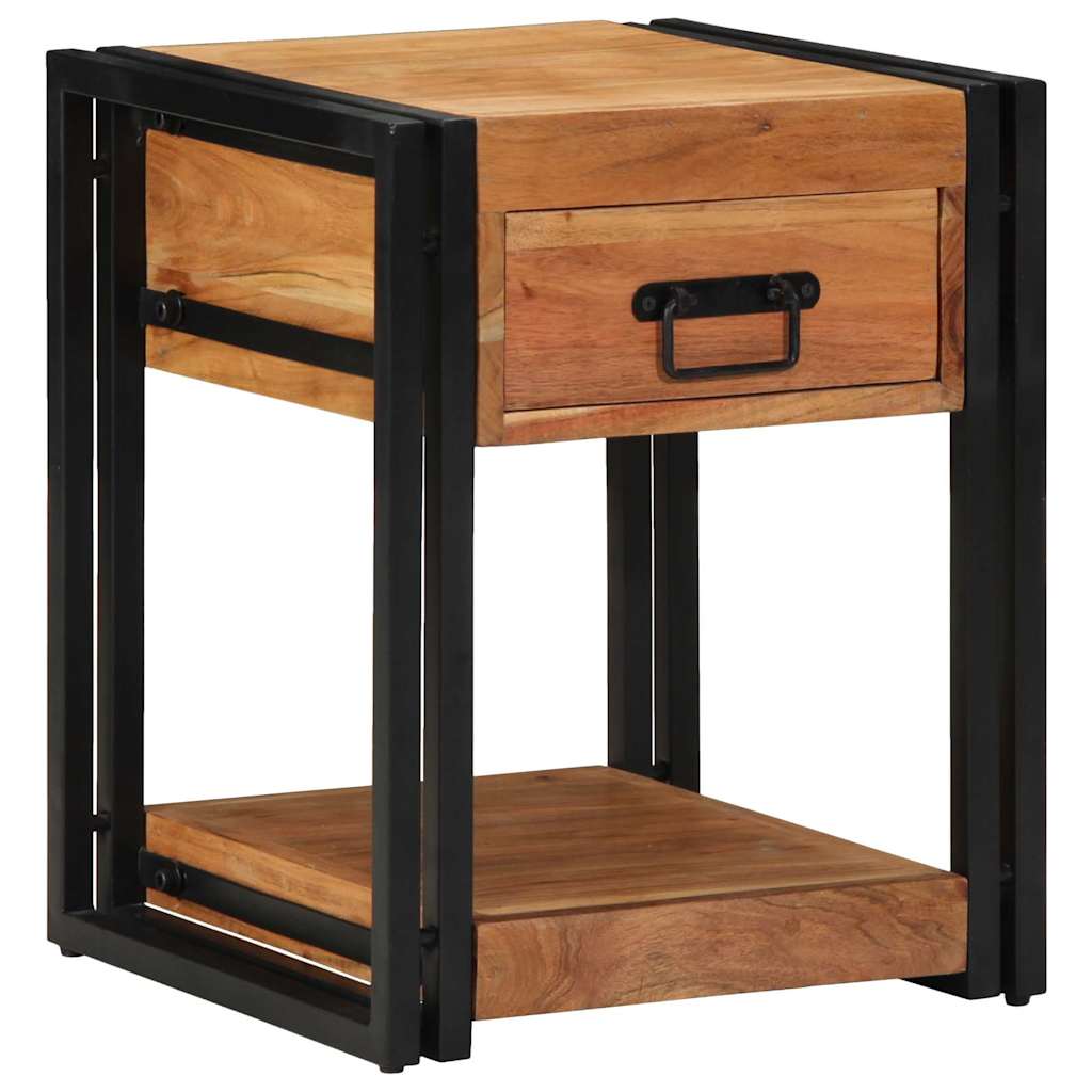 Κομοδίνο 2 pcs Καφέ 40 x 40 x 50 cm Στερεό Ξύλο Ακακίας
