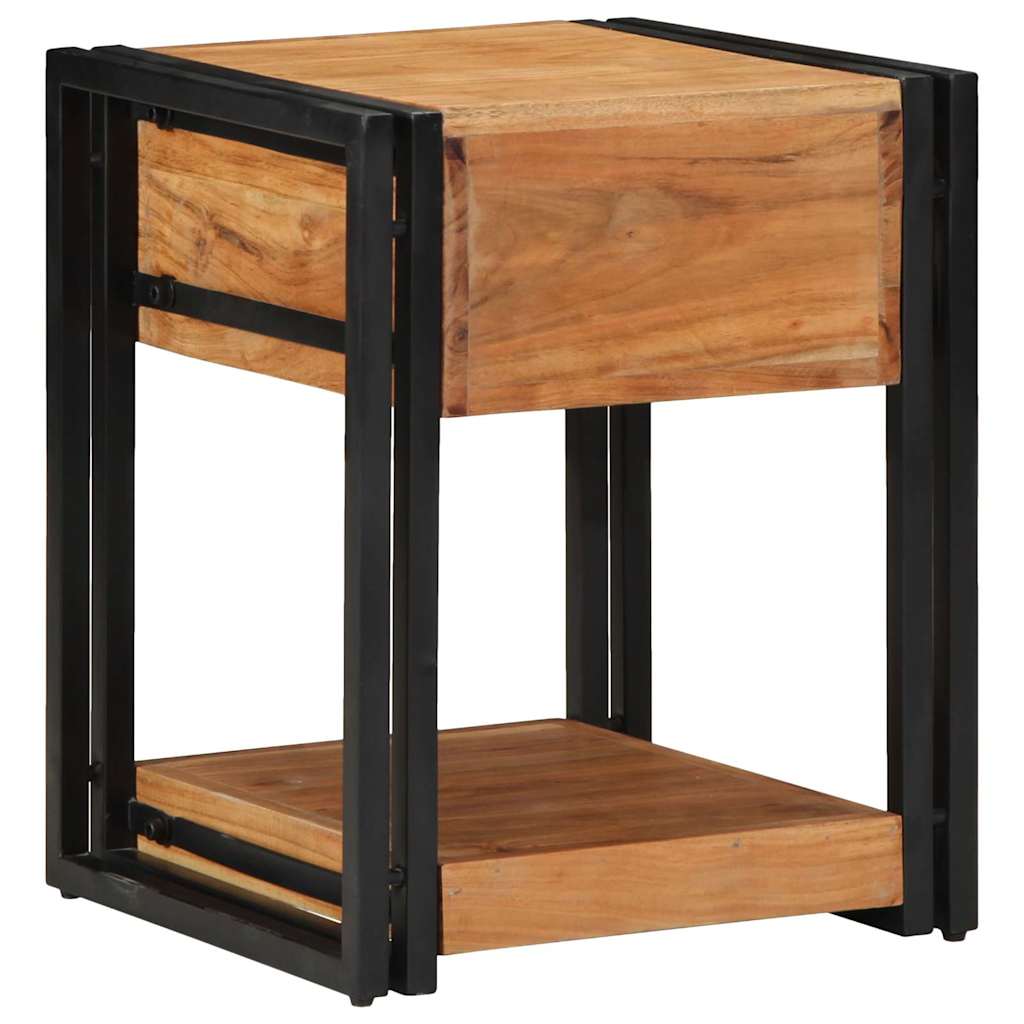 Κομοδίνο 2 pcs Καφέ 40 x 40 x 50 cm Στερεό Ξύλο Ακακίας