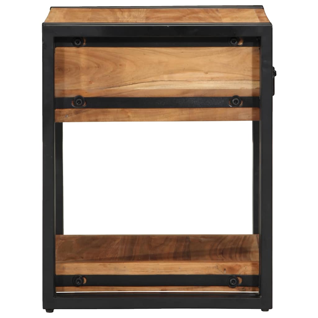 Κομοδίνο 2 pcs Καφέ 40 x 40 x 50 cm Στερεό Ξύλο Ακακίας