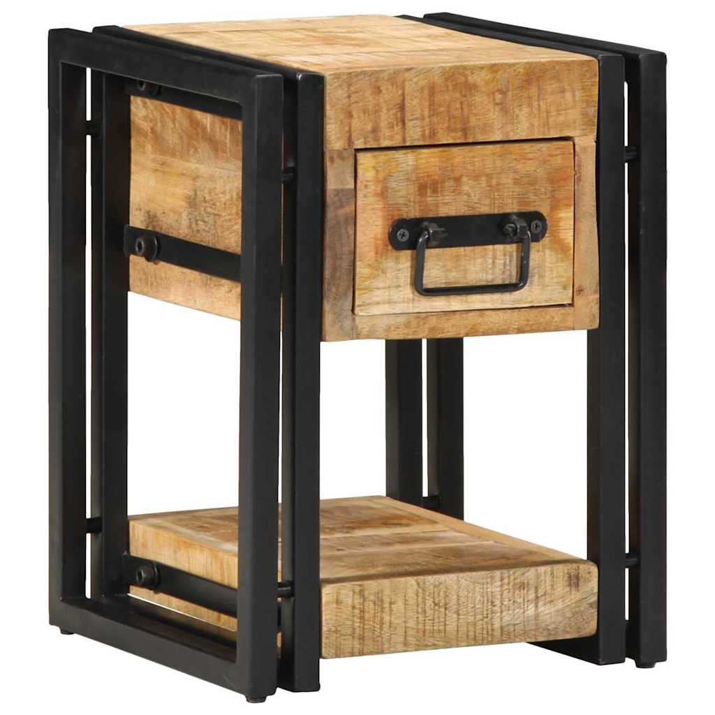 Κομοδίνο με συρτάρι Καφέ 30 x 30 x 40 cm Στερεό ξύλο μάνγκο