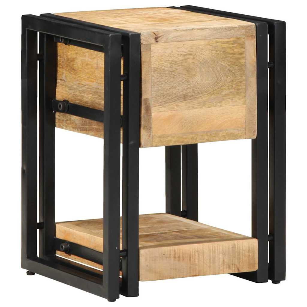 Κομοδίνο με συρτάρι Καφέ 30 x 30 x 40 cm Στερεό ξύλο μάνγκο