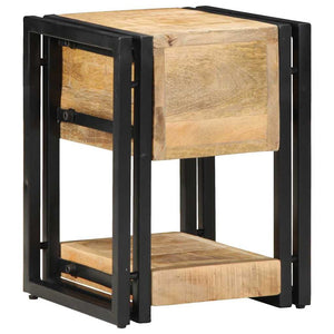 Κομοδίνο με συρτάρι Καφέ 30 x 30 x 40 cm Στερεό ξύλο μάνγκο