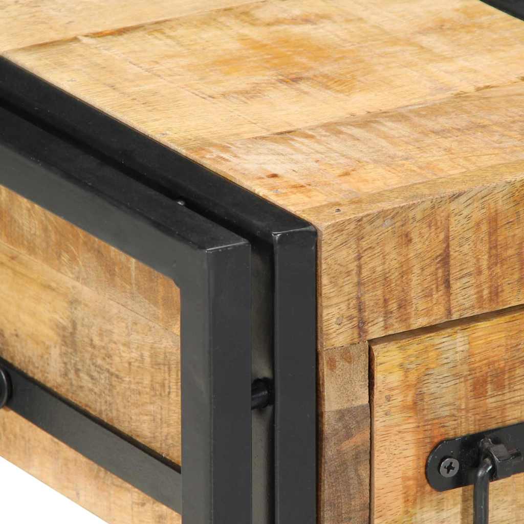 Κομοδίνο 2 pcs Καφέ 30 x 30 x 40 cm Μασίφ ξύλο μάνγκο - Pakobazaar