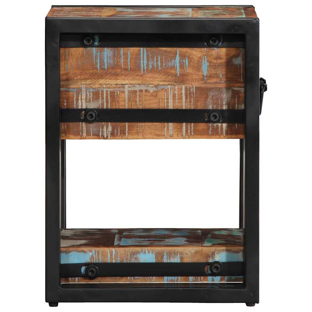 Κομοδίνο 2 pcs Πολύχρωμο 30 x 30 x 40 cm Στερεό Ανακτηθέν Ξύλο
