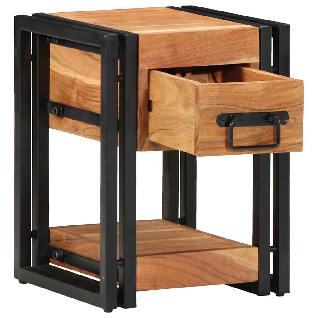 Κομοδίνο με συρτάρι Καφέ 30 x 30 x 40 cm Μασίφ ξύλο ακακίας - Pakobazaar