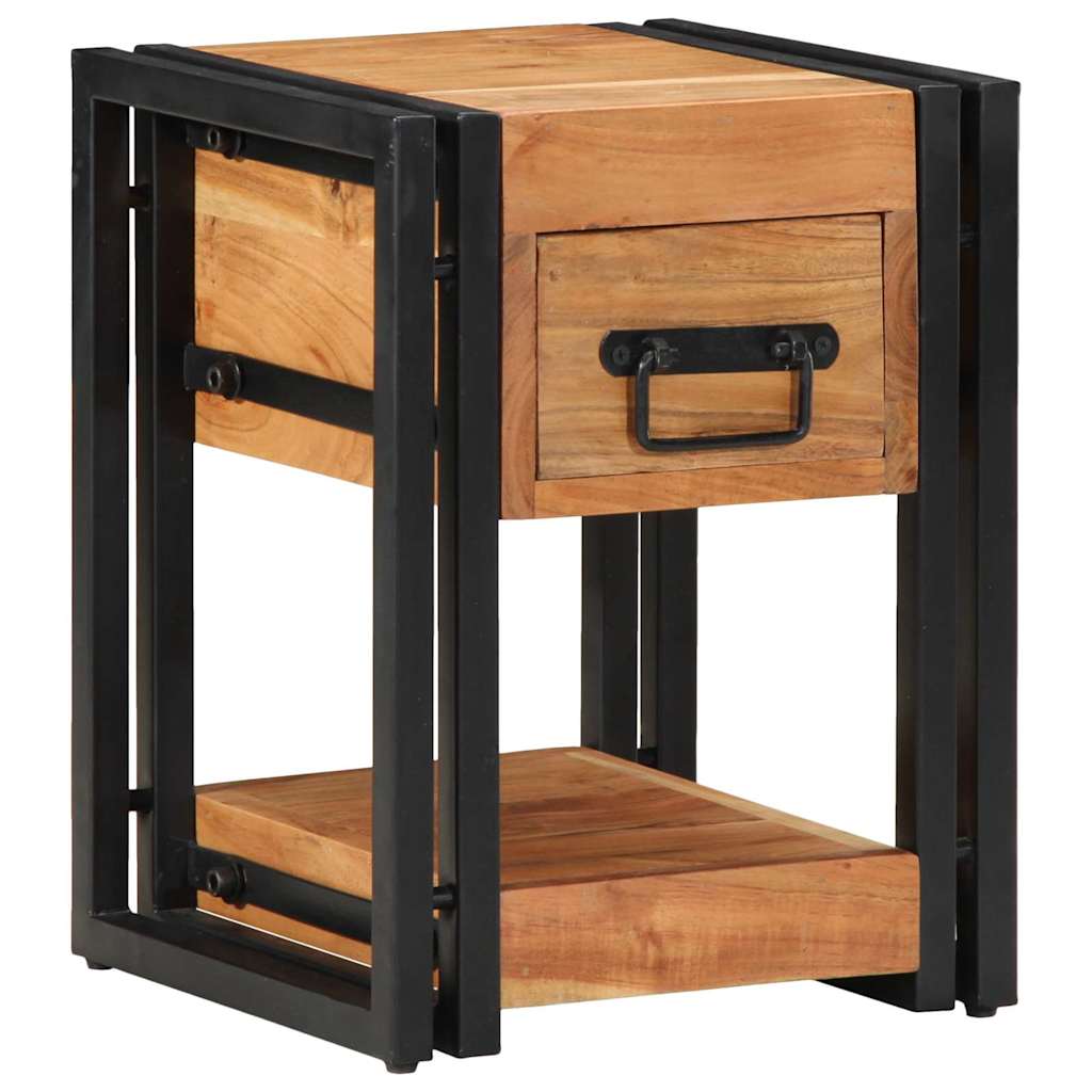 Κομοδίνο με συρτάρι Καφέ 30 x 30 x 40 cm Μασίφ ξύλο ακακίας - Pakobazaar