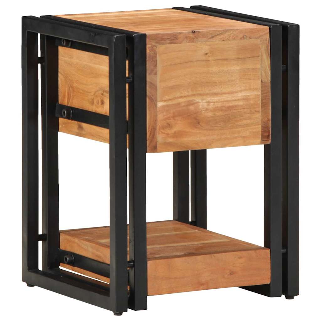 Κομοδίνο με συρτάρι Καφέ 30 x 30 x 40 cm Μασίφ ξύλο ακακίας - Pakobazaar