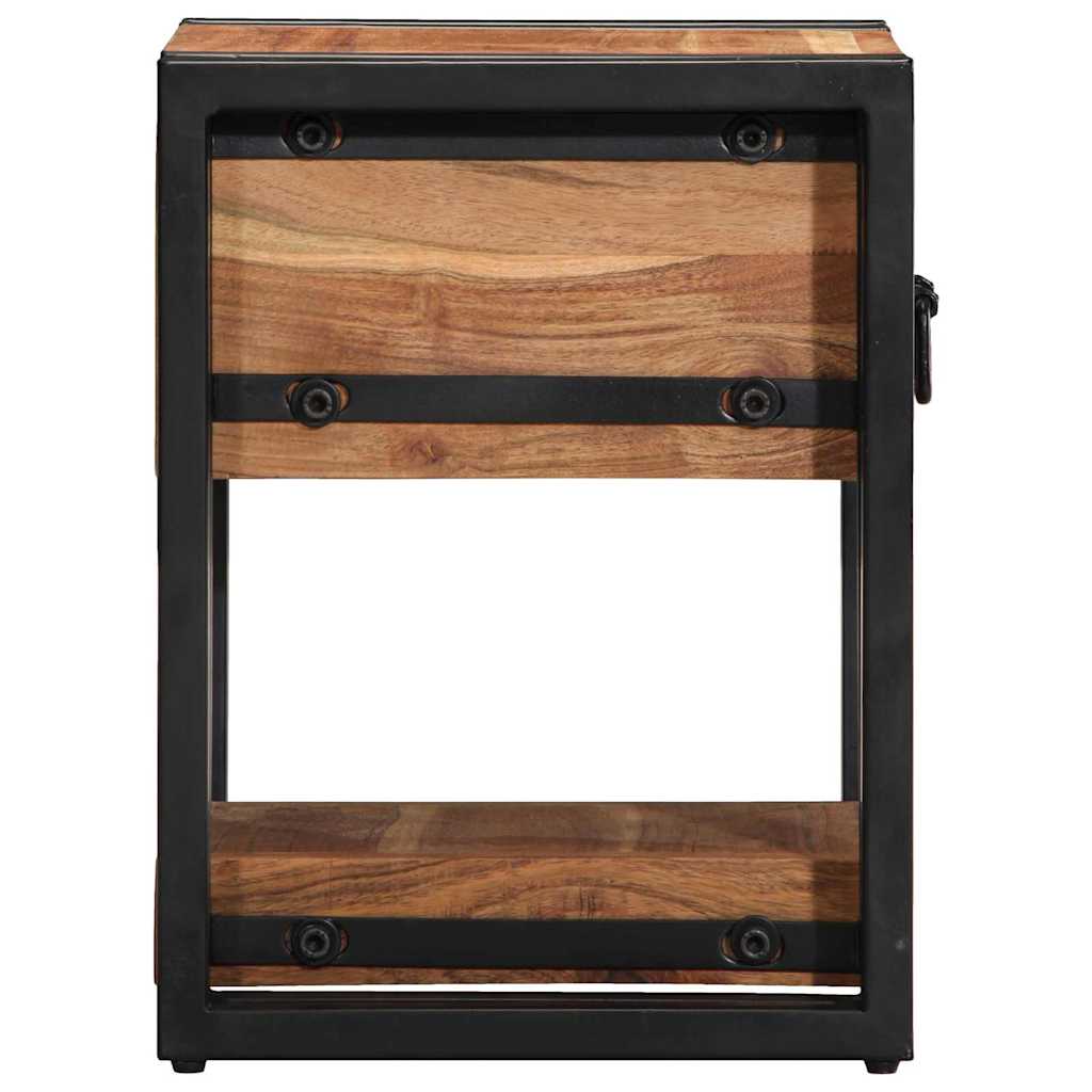 Κομοδίνο 2 pcs Καφέ 30 x 30 x 40 cm Στερεό Ξύλο Ακακίας